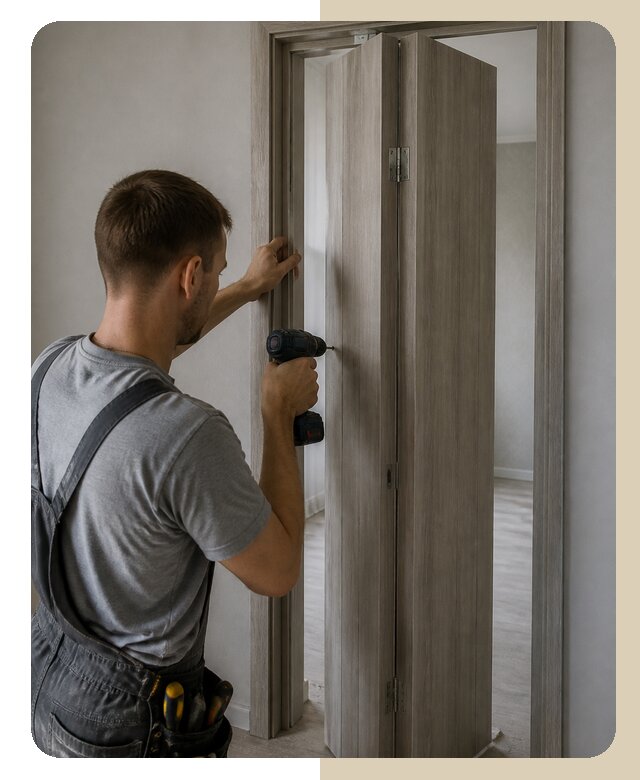 Установка двери-гармошки в Пыти-Яхах — цена от 4578 руб.